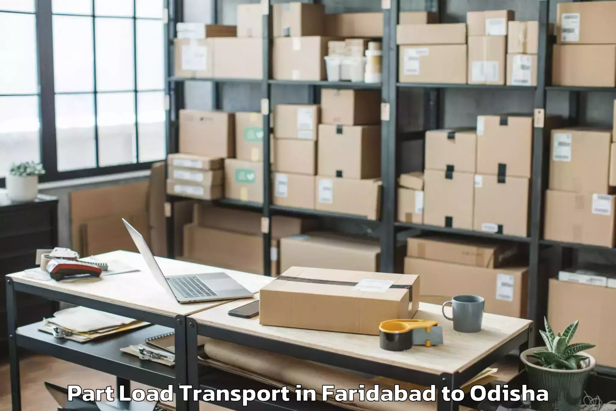 Top Faridabad to Kendujhar Part Load Transport Available